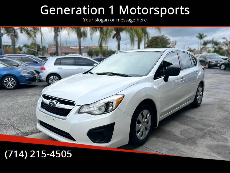 2013 Subaru Impreza for sale at Generation 1 Motorsports in Whittier CA