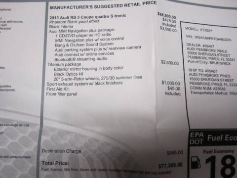 2013 Audi RS 5 quattro