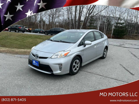2013 Toyota Prius for sale at MD Motors LLC in Williston VT