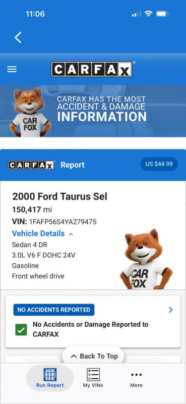 2000 Ford Taurus SEL