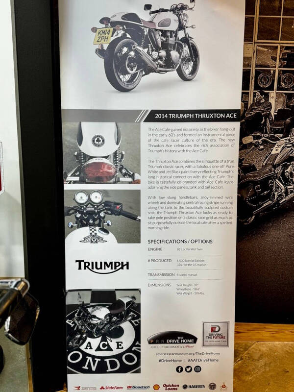 2015 Triumph Truxton 900 ACE CAFE SPECIAL E