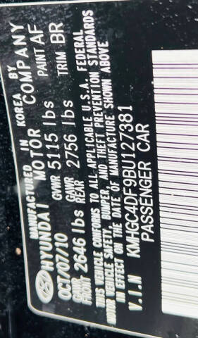 2011 Hyundai Genesis 4.6L V8