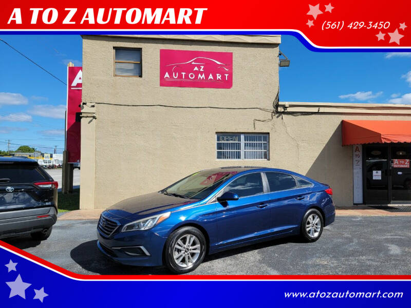 2016 Hyundai Sonata for sale at A TO Z  AUTOMART in West Palm Beach FL