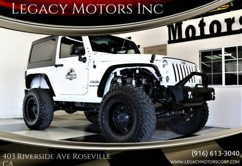 2018 Jeep Wrangler JK for sale at Legacy Motors Inc in Roseville CA