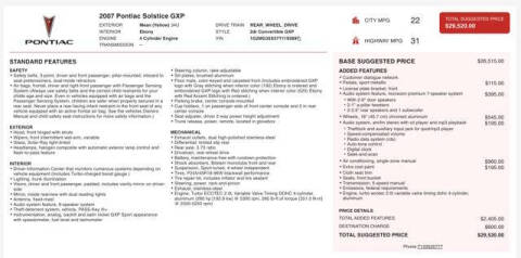 2007 Pontiac Solstice GXP