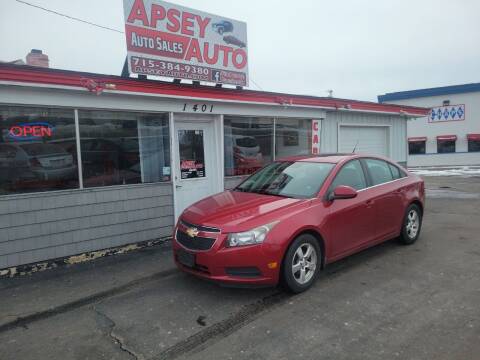 2013 Chevrolet Cruze for sale at Apsey Auto in Marshfield WI