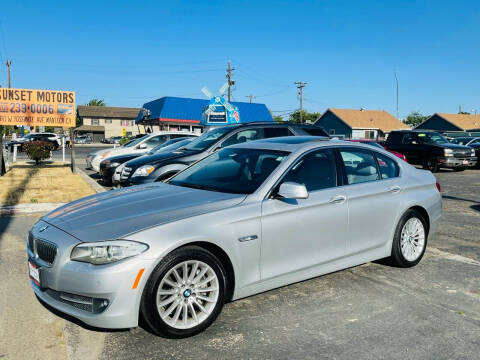 2013 BMW 5 Series for sale at Sunset Motors in Manteca CA