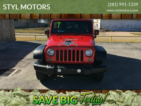 2017 Jeep Wrangler Unlimited for sale at STYL MOTORS in Pasadena TX