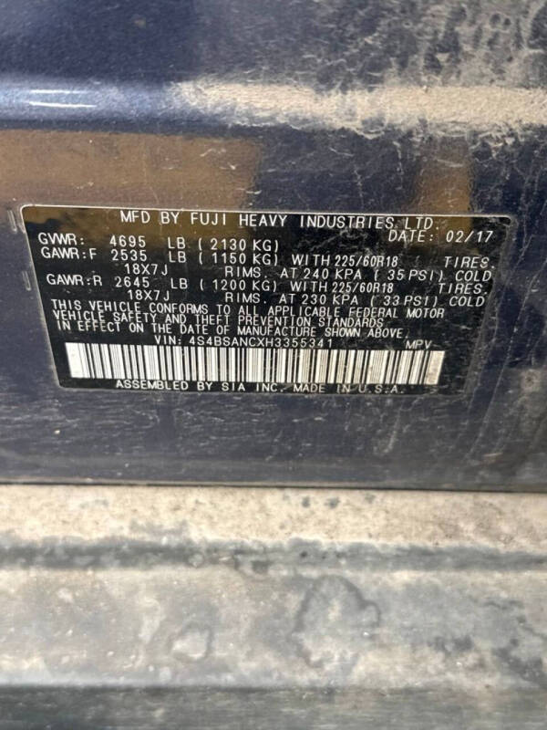 2017 Subaru Outback 2.5i Limited