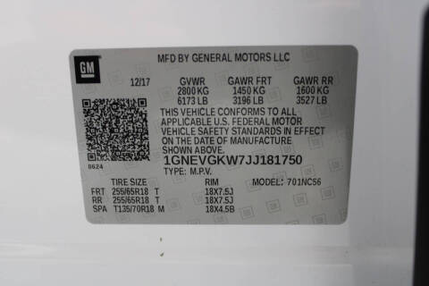 2018 Chevrolet Traverse LT Cloth
