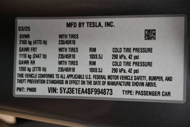 2025 Tesla Model 3 Long Range