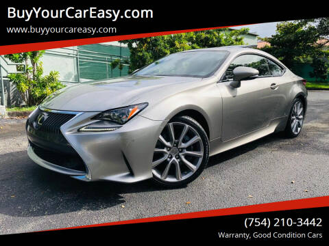 2015 Lexus RC 350 for sale at BuyYourCarEasyllc.com in Hollywood FL