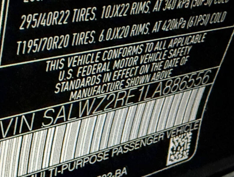 2020 Land Rover Range Rover Sport SVR