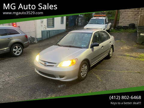 2005 Honda Civic for sale at MG Auto Sales in Pittsburgh PA