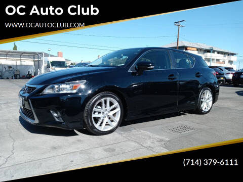 2015 Lexus CT 200h for sale at OC Auto Club in Midway City CA