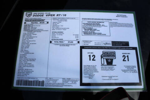 2000 Dodge Viper RT/10