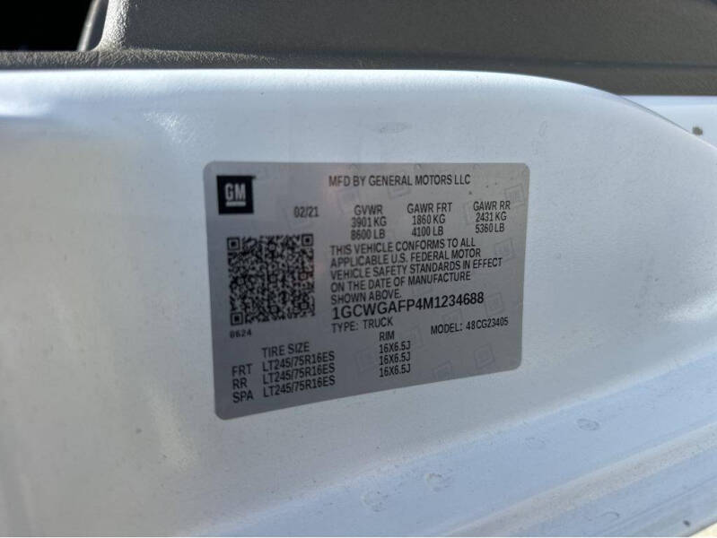 2021 Chevrolet Express 2500