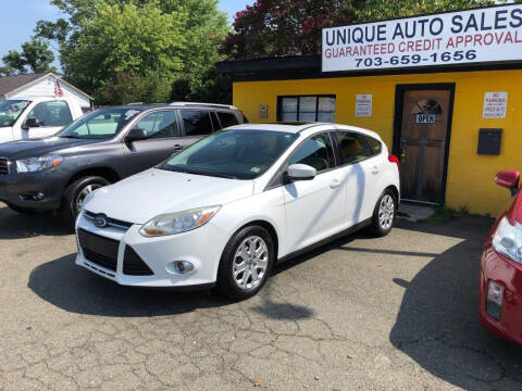 2012 Ford Focus for sale at Unique Auto Sales in Marshall VA