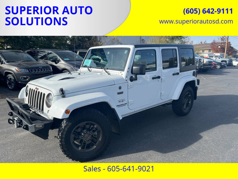 2016 Jeep Wrangler Unlimited for sale at SUPERIOR AUTO SOLUTIONS in Spearfish SD