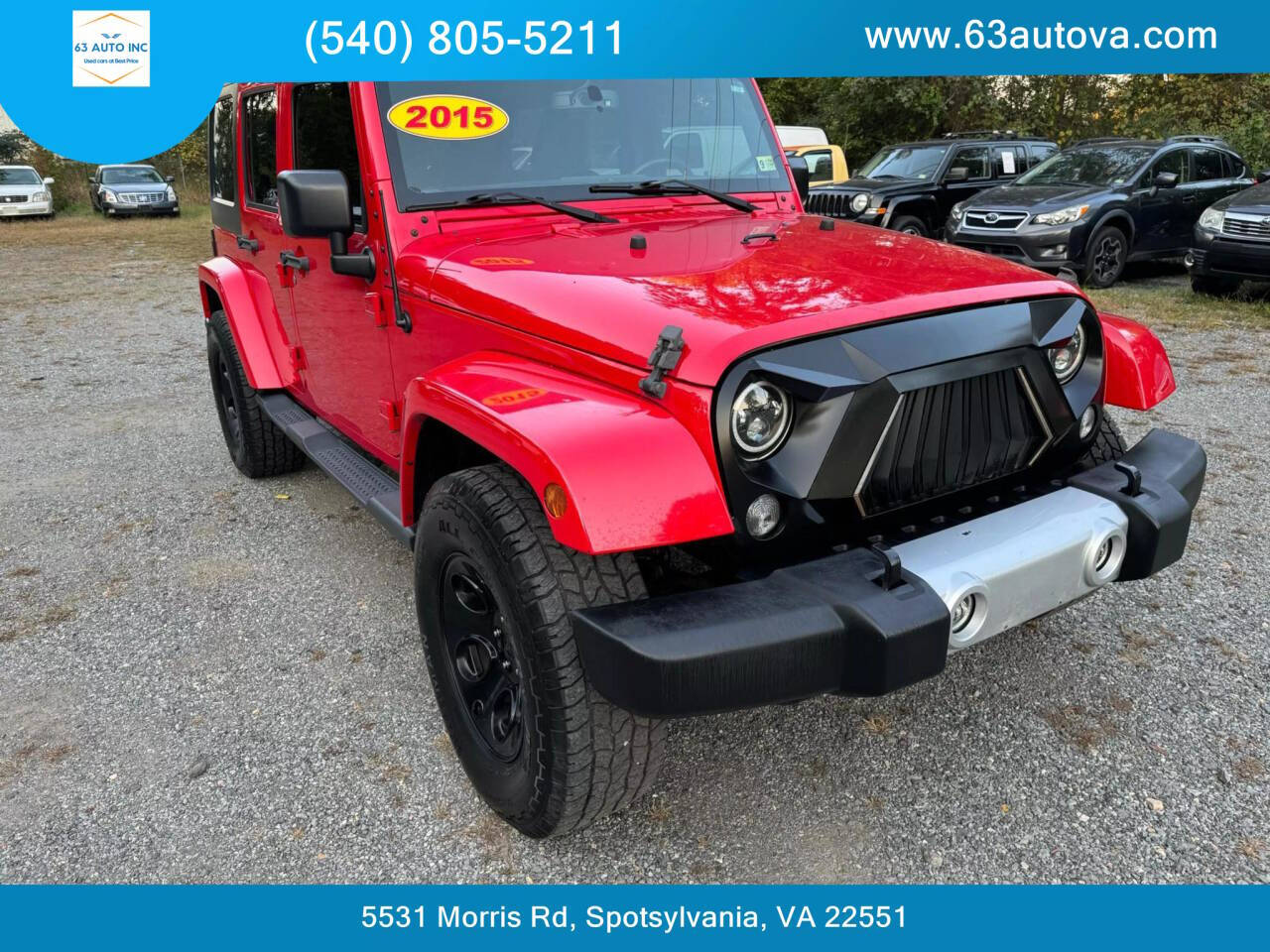 2015 Jeep Wrangler Unlimited for sale at 63 Auto Inc in Spotsylvania, VA