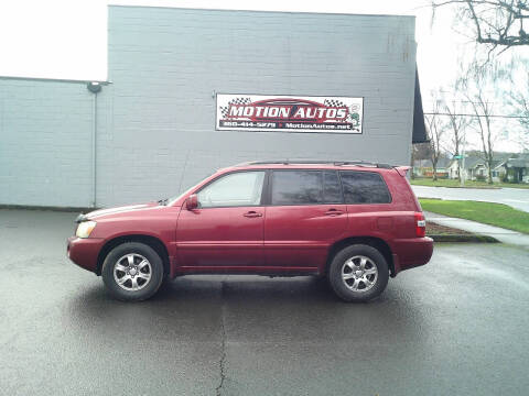 2005 Toyota Highlander for sale at Motion Autos in Longview WA