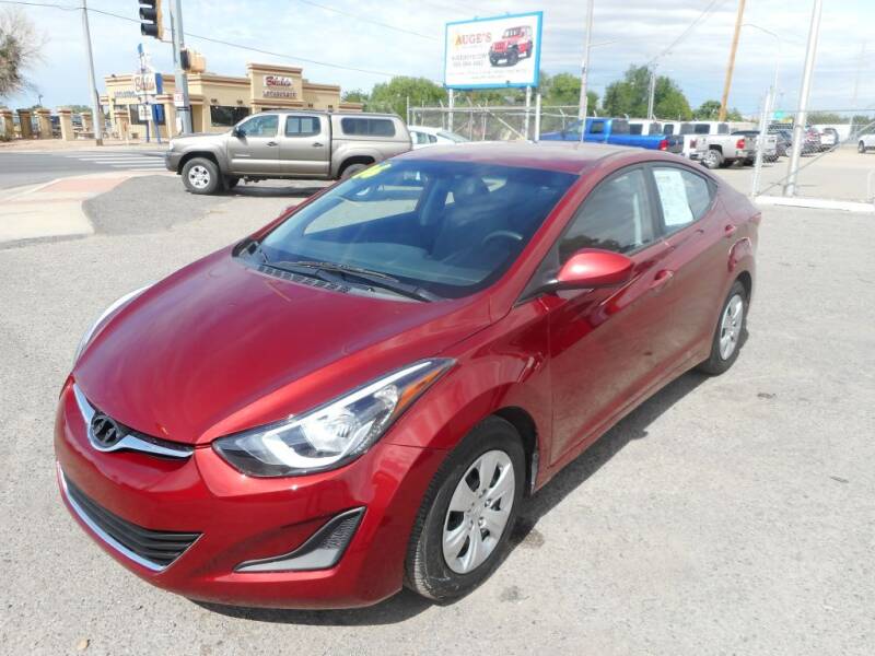 2016 Hyundai Elantra for sale at AUGE'S SALES AND SERVICE in Belen NM