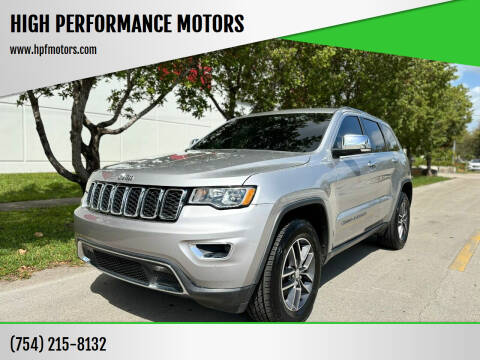 2018 Jeep Grand Cherokee for sale at HIGH PERFORMANCE MOTORS in Hollywood FL
