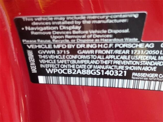 2016 Porsche Boxster S