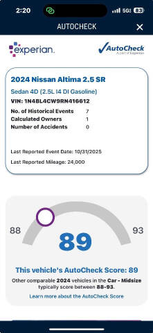 2024 Nissan Altima 2.5 SR