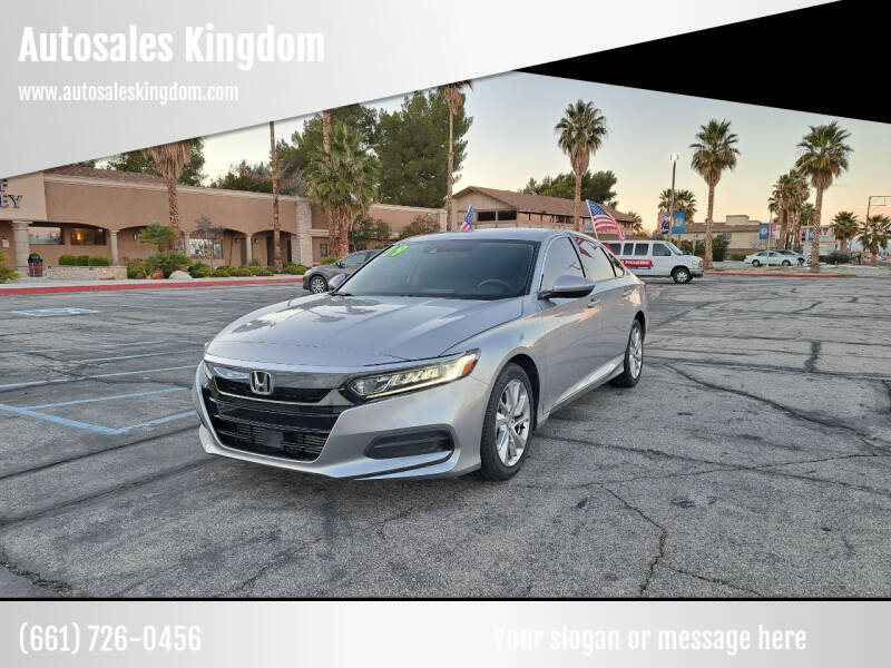 2019 Honda Accord for sale at Autosales Kingdom in Lancaster CA