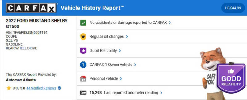 2022 Ford Mustang Shelby GT500