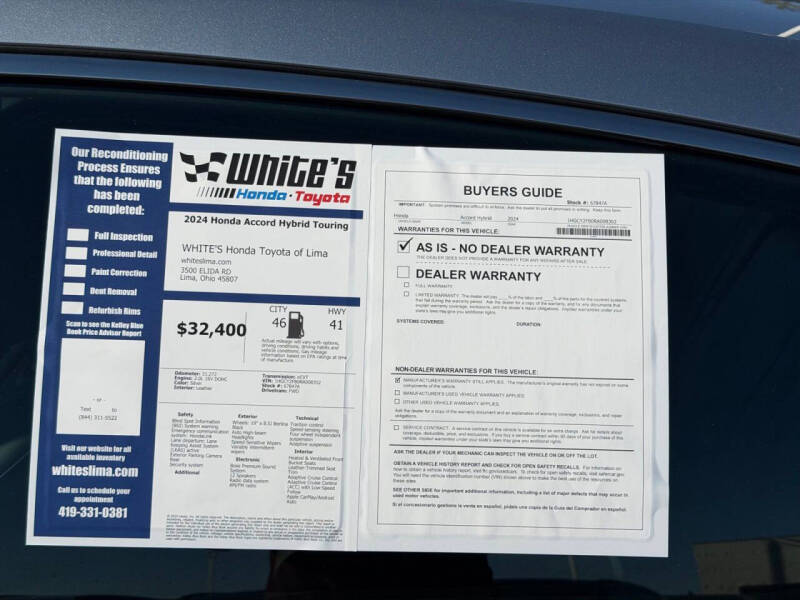 2024 Honda Accord Hybrid Touring