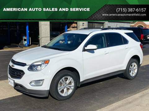 2016 Chevrolet Equinox for sale at AMERICAN AUTO SALES AND SERVICE in Marshfield WI