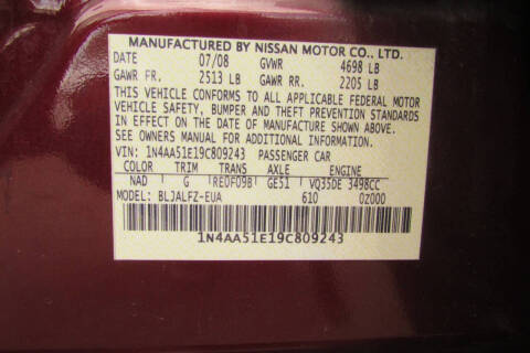 2009 Nissan Maxima 3.5 SV