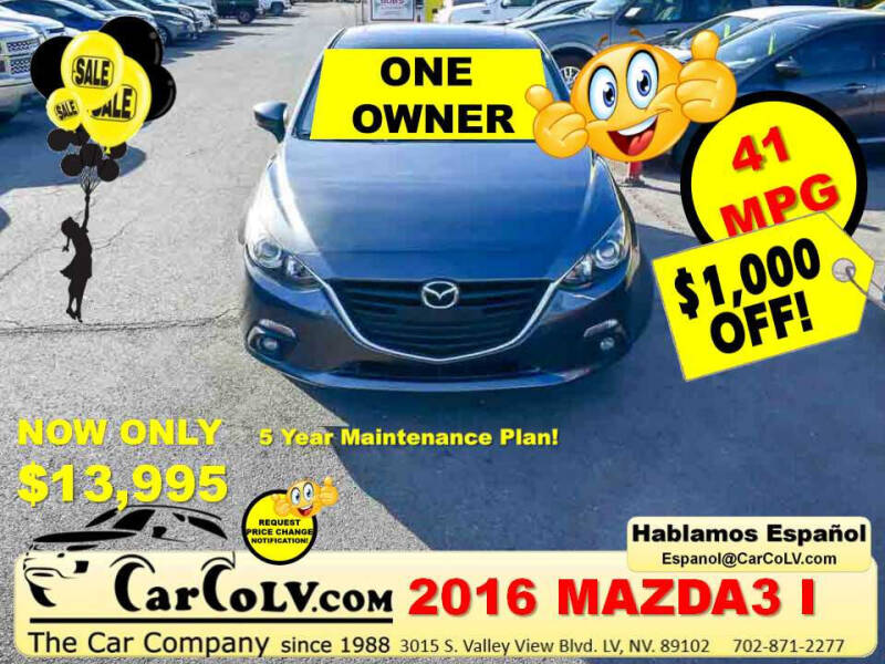 2016 Mazda MAZDA3 for sale at The Car Company in Las Vegas NV
