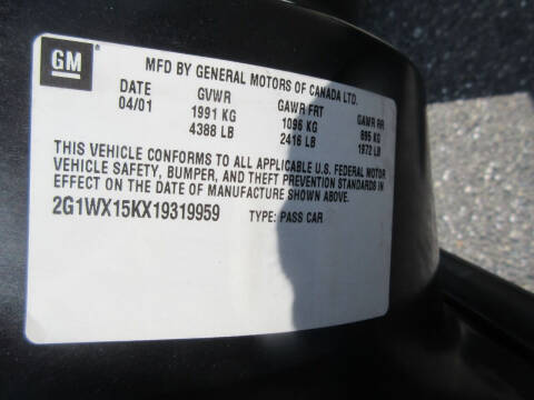 2001 Chevrolet Monte Carlo SS