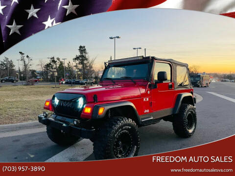 2004 Jeep Wrangler for sale at Freedom Auto Sales in Chantilly VA