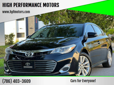 2015 Toyota Avalon for sale at HIGH PERFORMANCE MOTORS in Hollywood FL