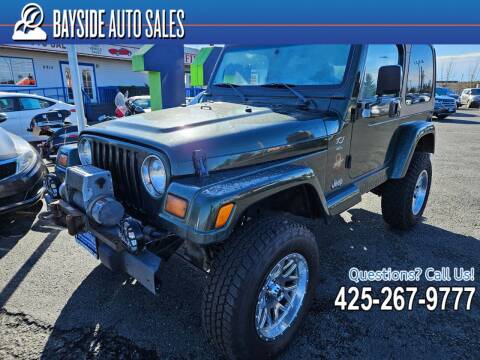 1998 Jeep Wrangler for sale at BAYSIDE AUTO SALES in Everett WA