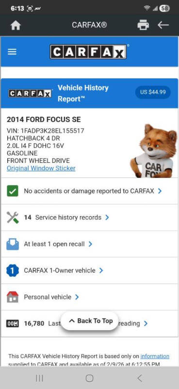 2014 Ford Focus SE