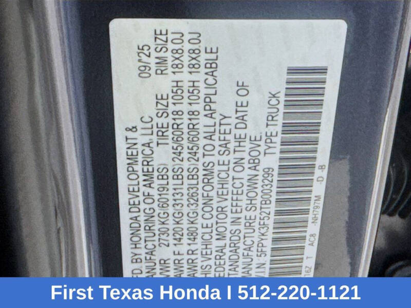 2026 Honda Ridgeline RTL