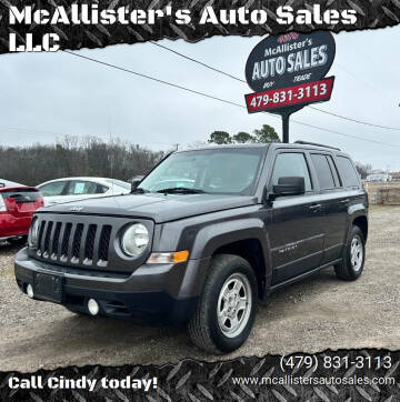 2016 Jeep Patriot for sale at McAllister's Auto Sales LLC in Van Buren AR