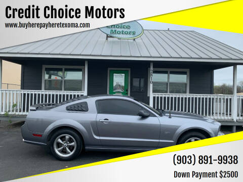 2006 Ford Mustang for sale at Credit Choice Motors in Sherman TX