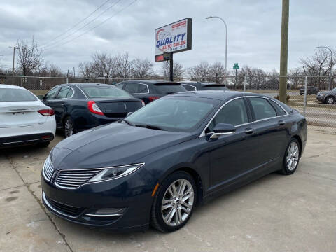 2013 Lincoln MKZ for sale at QUALITY AUTO SALES in Wayne MI