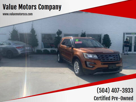 2017 Ford Explorer for sale at Value Motors Company in Marrero LA