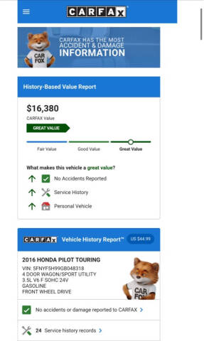 2016 Honda Pilot Touring