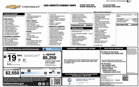 2020 Chevrolet Corvette Stingray