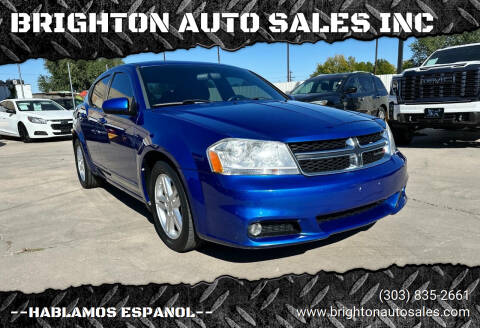 2013 Dodge Avenger for sale at BRIGHTON AUTO SALES INC in Brighton CO