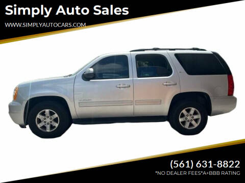 2011 GMC Yukon for sale at Simply Auto Sales in Palm Beach Gardens FL
