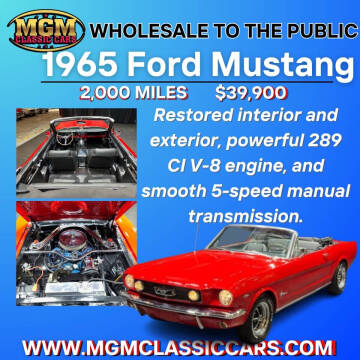 1965 Ford Mustang for sale at MGM CLASSIC CARS in Addison IL